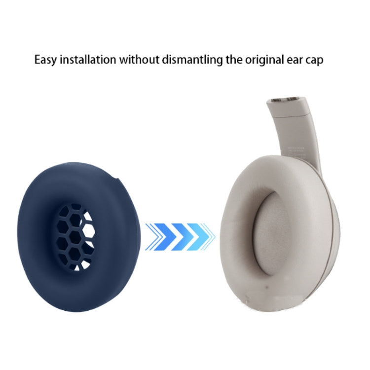 For Beats Studio Pro Headphones Silicone Cover Ear Cushion(Deep Blue) - Earmuff & Pad by buy2fix | Online Shopping UK | buy2fix