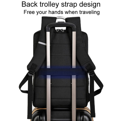 SKV BLB21282 Men Business Duty Traveling Double Shoulder Bag Lightweight Large Capacity Laptop Backpack(Gray) - Backpack by SKV | Online Shopping UK | buy2fix