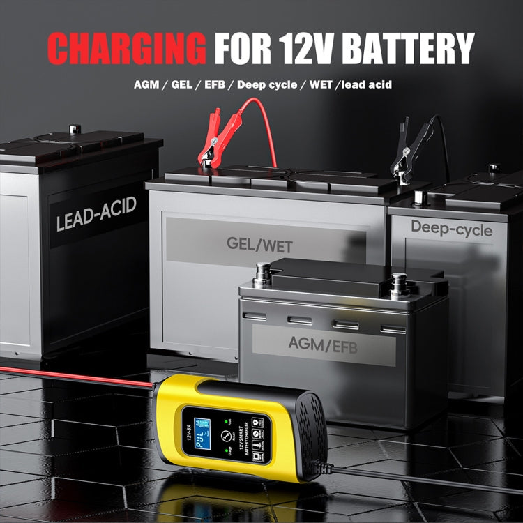 FOXSUR 12V8A SUV Car Motorcycle Intelligent Repair Type Lead-acid Battery Charger(US Plug) - Battery Charger by FOXSUR | Online Shopping UK | buy2fix