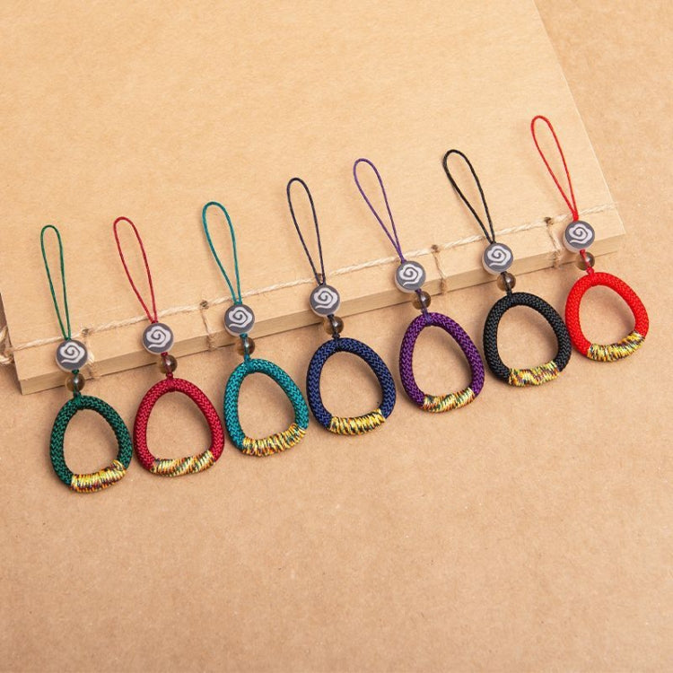 Hand-Woven Ancient Style Ring Buckle Mobile Phone Lanyard U Disk Lanyard Car Key Pendant(Red) - Lanyards & Wrist Straps by buy2fix | Online Shopping UK | buy2fix