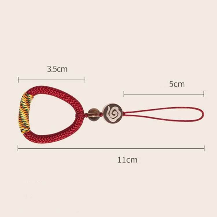 Hand-Woven Ancient Style Ring Buckle Mobile Phone Lanyard U Disk Lanyard Car Key Pendant(Red) - Lanyards & Wrist Straps by buy2fix | Online Shopping UK | buy2fix