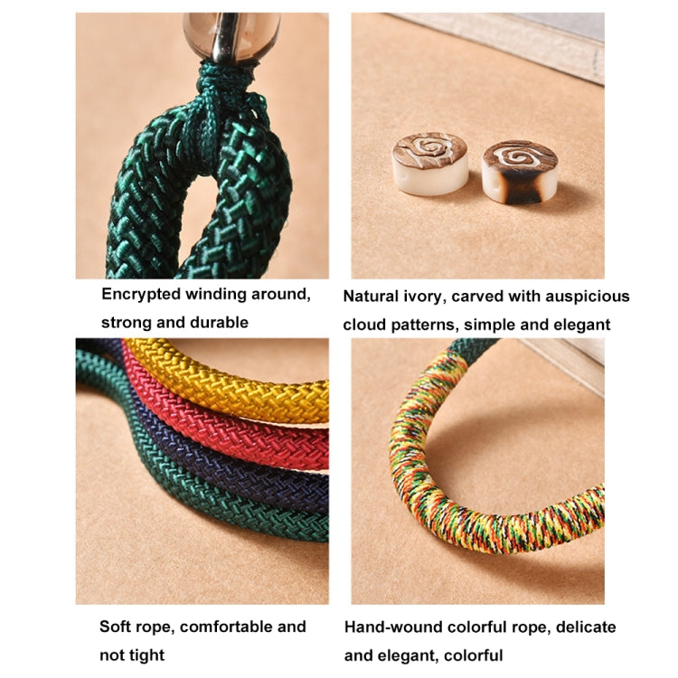 Carved Auspicious Cloud Hand-Woven Mobile Phone Anti-Lost Wrist Lanyard Key Pendant(Purple) - Lanyards & Wrist Straps by buy2fix | Online Shopping UK | buy2fix