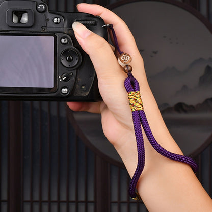 Carved Auspicious Cloud Hand-Woven Mobile Phone Anti-Lost Wrist Lanyard Key Pendant(Dark Blue) - Lanyards & Wrist Straps by buy2fix | Online Shopping UK | buy2fix