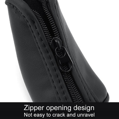 Car Universal Leather Gear Sleeve Breathable Gearshift Cover, Style: Manual Gear Red With Black Line by buy2fix