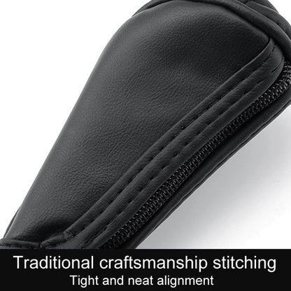 Car Universal Leather Gear Sleeve Breathable Gearshift Cover, Style: T Type Black by buy2fix