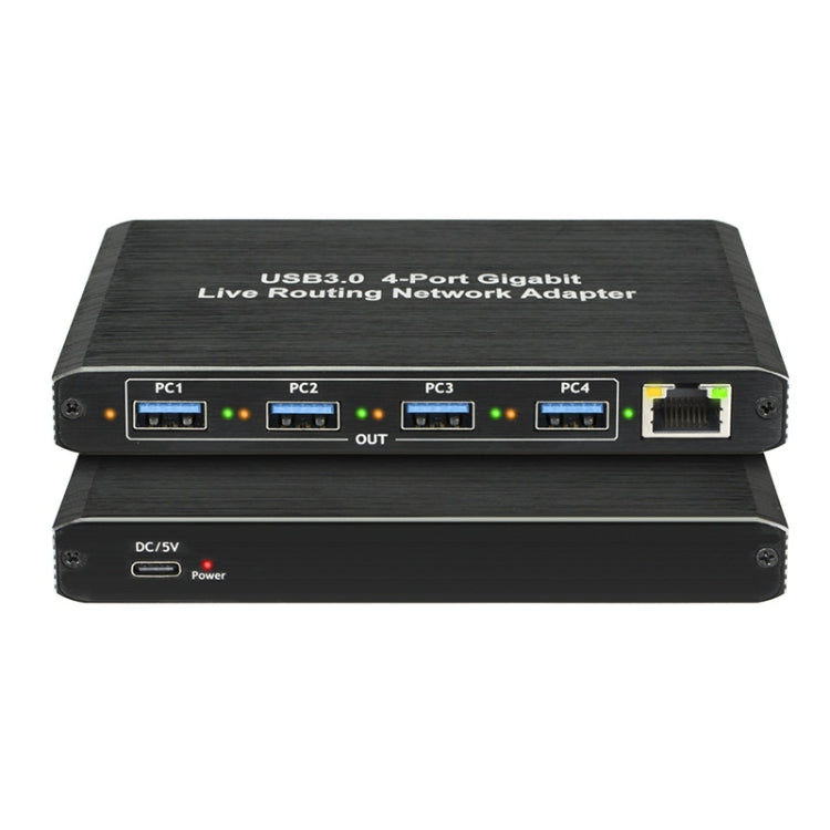USB3.0 4-Ports Gigabit Network Adapter Plug and Play Router(Black) - Wireless Routers by buy2fix | Online Shopping UK | buy2fix