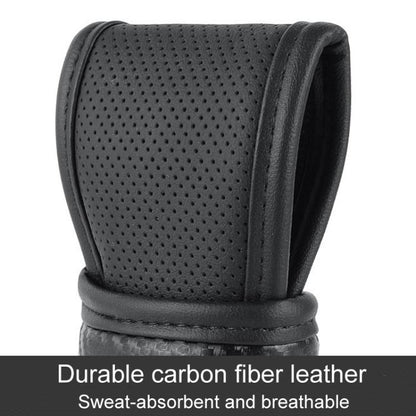 Car Automatic Universal Perforated Breathable Cowhide Side Opening Shift Cover, Style: B-Brown by buy2fix