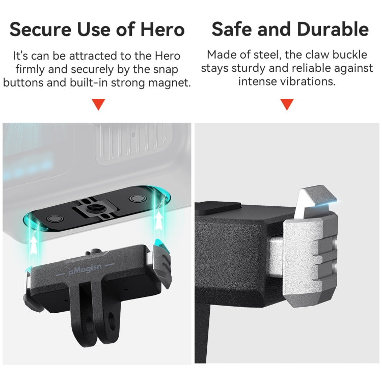 For GoPro HERO13 Black aMagisn Magnetic Quick-release Base Plastic  Adapter Accessories - Connection Mount by aMagisn | Online Shopping UK | buy2fix