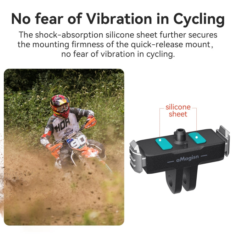 For GoPro HERO13 Black aMagisn Magnetic Quick-release Base Plastic  Adapter Accessories - Connection Mount by aMagisn | Online Shopping UK | buy2fix