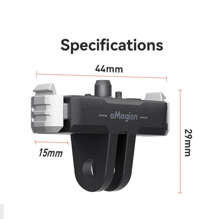 For GoPro HERO13 Black aMagisn Magnetic Quick-release Base Plastic  Adapter Accessories - Connection Mount by aMagisn | Online Shopping UK | buy2fix