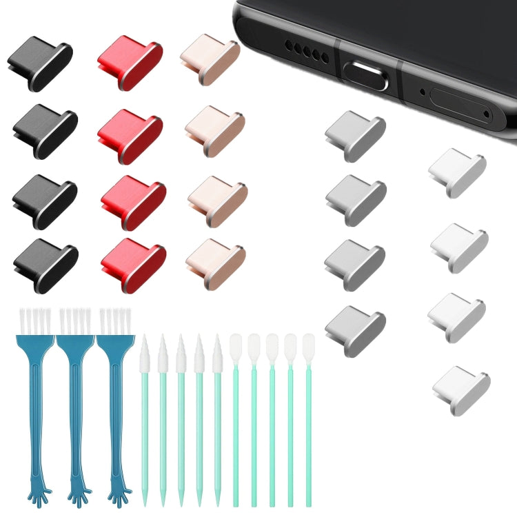 Metal Dust Plug Cleaning Kit For TYPE-C Interface Mobile Phones(Rose Gold) - Anti-dust & Ear Caps by buy2fix | Online Shopping UK | buy2fix