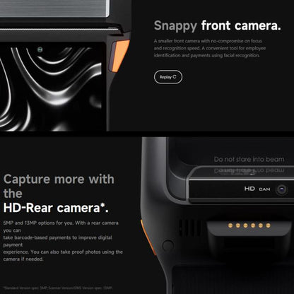 SUNMI V2s PLUS Handheld Cash Register With 80mm Printer Intelligent Mobile Terminal, Spec: 3+32G Scanner(US Plug) by SUNMI