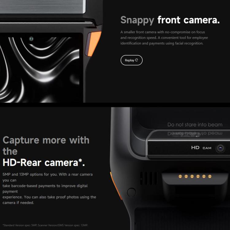 SUNMI V2s PLUS Handheld Cash Register With 80mm Printer Intelligent Mobile Terminal, Spec: 2+16G Standard(US Plug) by SUNMI