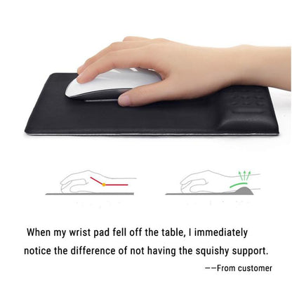 Rectangular Memory Foam Slow Rebound Wrist Breathable Mouse Pad(Black) - Mouse Pads by buy2fix | Online Shopping UK | buy2fix