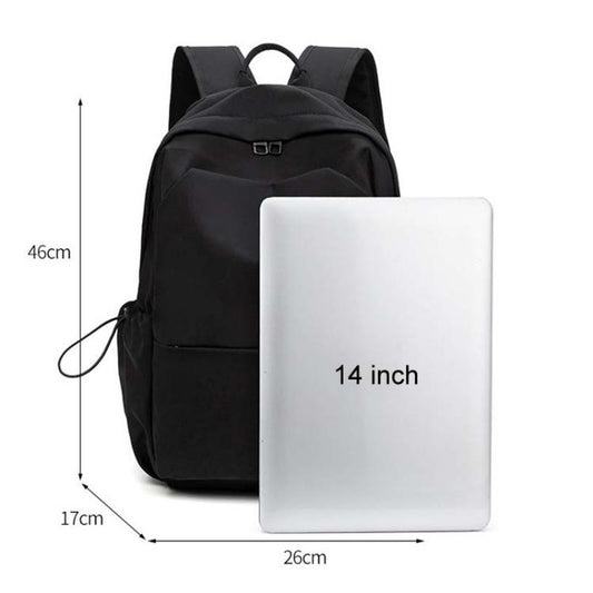 SKV B1530 Large Capacity Student School Bag Casual Double Shoulder Laptop Backpack(Black) - Backpack by SKV | Online Shopping UK | buy2fix