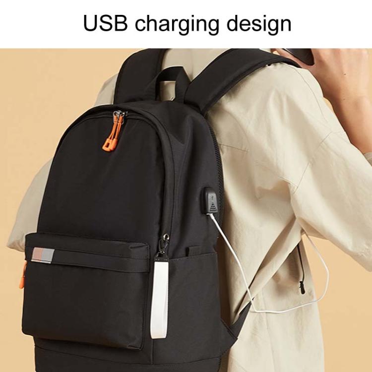 SKV B21071 Large Capacity Student School Bags Leisure Traveling Double Shoulder Laptop Backpack(Silver Gray) - Backpack by SKV | Online Shopping UK | buy2fix