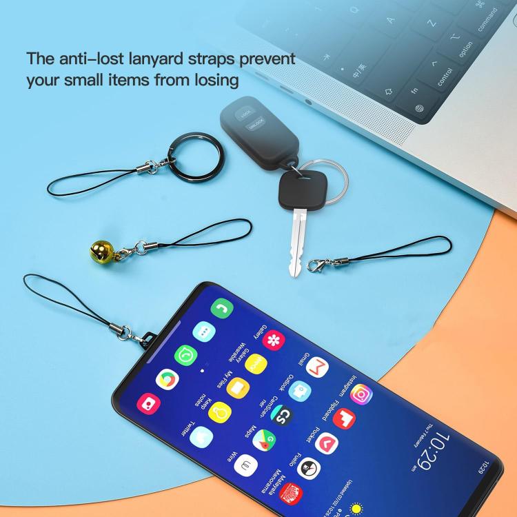 USB-C Charging Port Phone Dust Plug Lanyard Cleaning Brush Set(Black) - Anti-dust & Ear Caps by buy2fix | Online Shopping UK | buy2fix