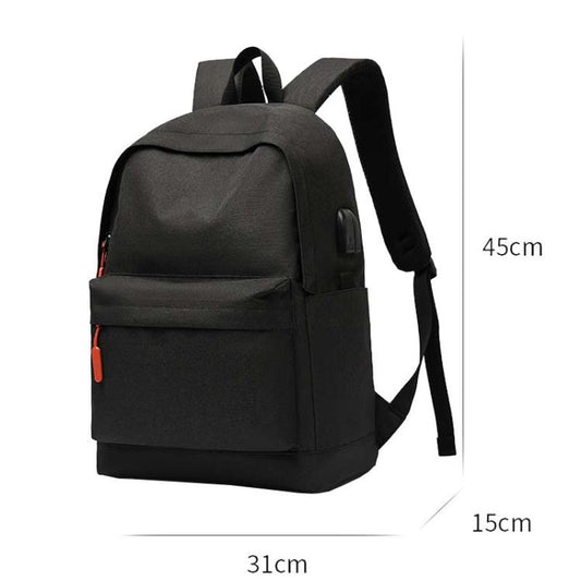 SKV B20537 Lightweight Traveling Double Shoulder Bag Large Capacity Laptop Backpack(Black) - Backpack by SKV | Online Shopping UK | buy2fix