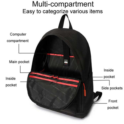 SKV B20537 Lightweight Traveling Double Shoulder Bag Large Capacity Laptop Backpack(Blue) - Backpack by SKV | Online Shopping UK | buy2fix