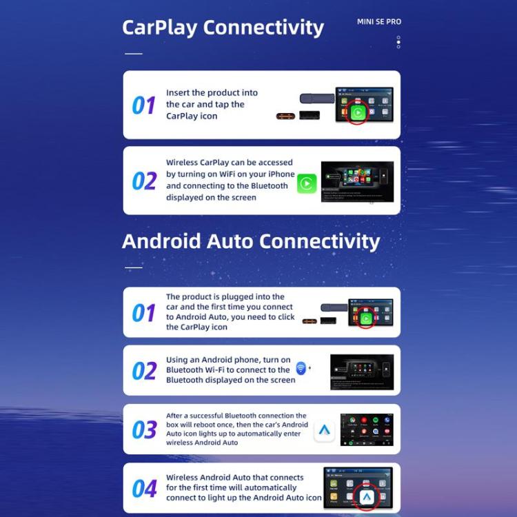 Dual-Channel Carlinkit Original Car Wired To Wireless Android Carplay Adapter(SE PRO) - Bluetooth Adapters by buy2fix | Online Shopping UK | buy2fix