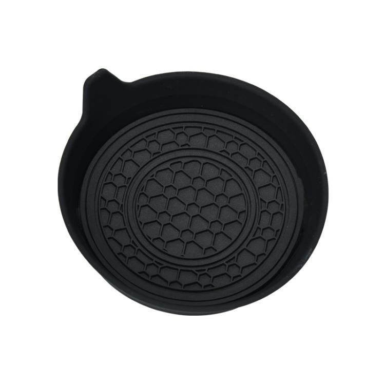 Car Bowl-shaped Non-slip Heat-insulating Double-ring Water Coaster, Color: Black by buy2fix