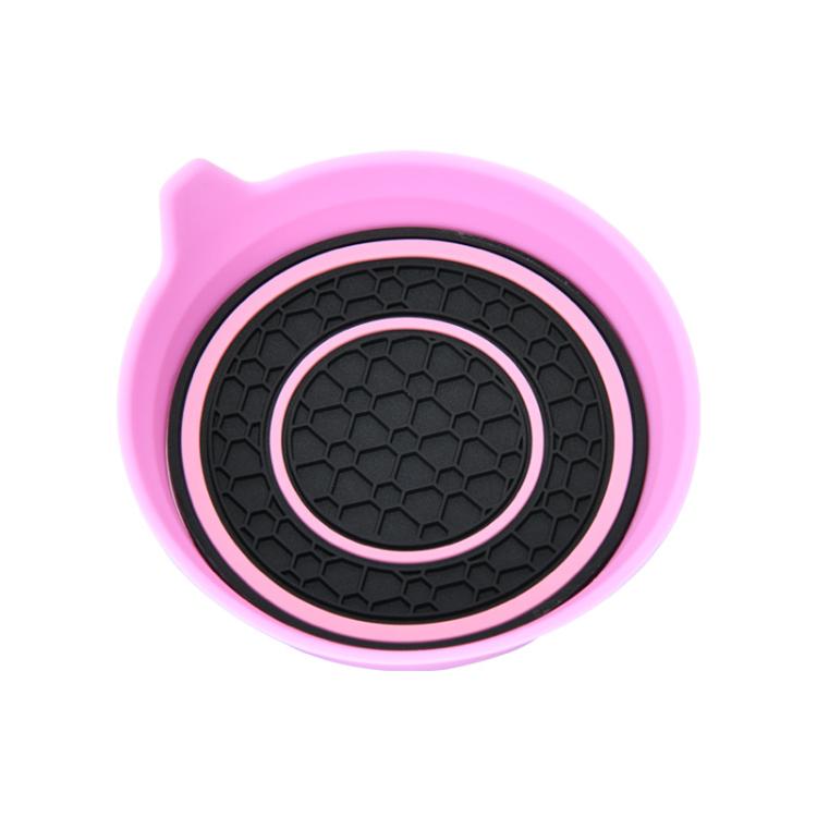 Car Bowl-shaped Non-slip Heat-insulating Double-ring Water Coaster, Color: Pink by buy2fix