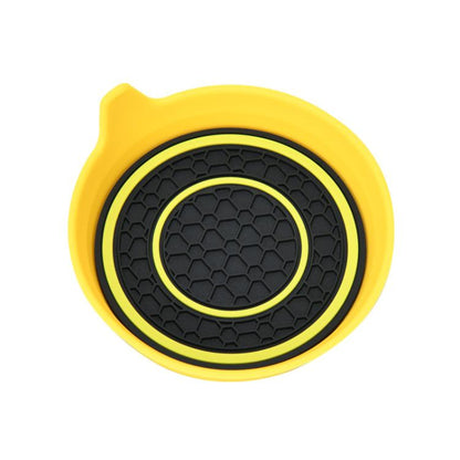 Car Bowl-shaped Non-slip Heat-insulating Double-ring Water Coaster, Color: Yellow by buy2fix