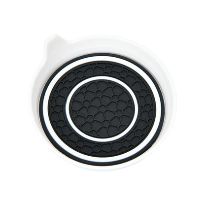 Car Bowl-shaped Non-slip Heat-insulating Double-ring Water Coaster, Color: White by buy2fix