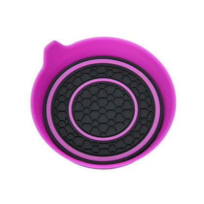 Car Bowl-shaped Non-slip Heat-insulating Double-ring Water Coaster, Color: Purple by buy2fix