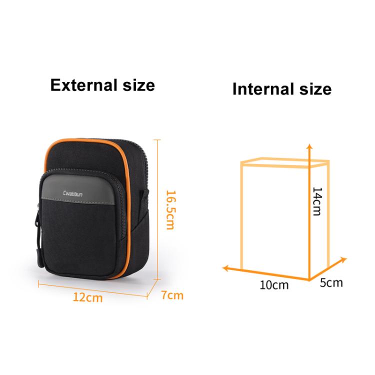 Cwatcun D168 Small Convenient Camera Bag Scratch-Resistant And Wear-Resistant Microslice Card Camera Pouch(Black) - Strap Satchel by Cwatcun | Online Shopping UK | buy2fix