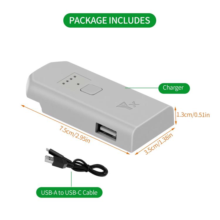 For DJI Neo Drone YX Battery Charger USB-C/Type-C Port Battery Manager(Gray) - Other by YX | Online Shopping UK | buy2fix