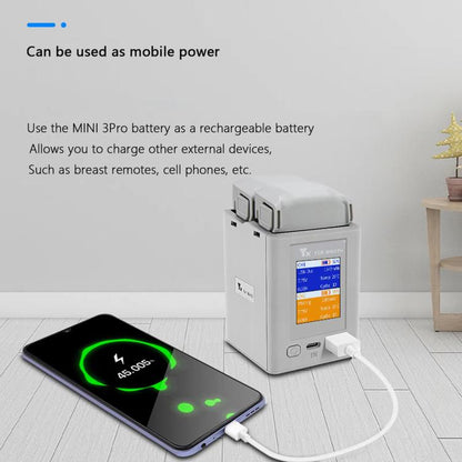 For DJI Mini 4 Pro / Mini 3 Pro / Mini 3 YX Color Screen Dual-way Charger Battery Manager With 65W EU Plug - Other by YX | Online Shopping UK | buy2fix