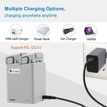 For DJI Mini 4 Pro / Mini 3 Pro / Mini 3 YX  Dual-Way Charger Battery Manager With 35W US Plug - Other by YX | Online Shopping UK | buy2fix