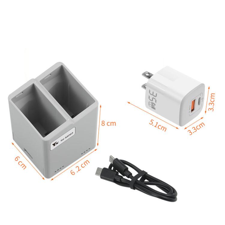 For DJI Mini 4 Pro / Mini 3 Pro / Mini 3 YX  Dual-Way Charger Battery Manager With 35W EU Plug - Other by YX | Online Shopping UK | buy2fix