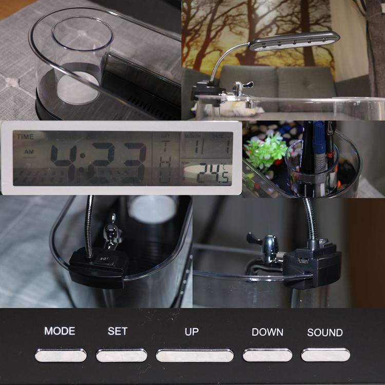 1.8L LED Light Desktop Water Flow Mini Fish Tank Home Turtle Tank Self-Circulating Aquarium(White) - Fish Tanks & Accessories by buy2fix | Online Shopping UK | buy2fix