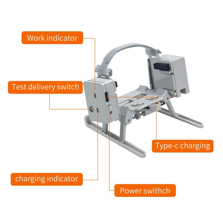 For DJI Mini 4 Pro Airdrop System USB Charging Thrower(Light Gray) - Mount & Holder by buy2fix | Online Shopping UK | buy2fix