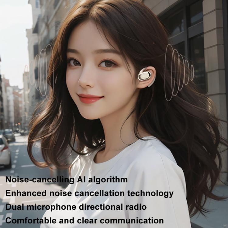 Bone Conduction Wireless Noise Reduction On-Ear Bluetooth Earphones(White) - Bluetooth Earphone by buy2fix | Online Shopping UK | buy2fix