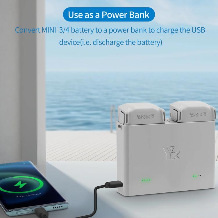 For DJI Mini 4 Pro / Mini 3 Pro / Mini 3 YX  Two-Way Charger Battery Manager(Silver) - Other by YX | Online Shopping UK | buy2fix