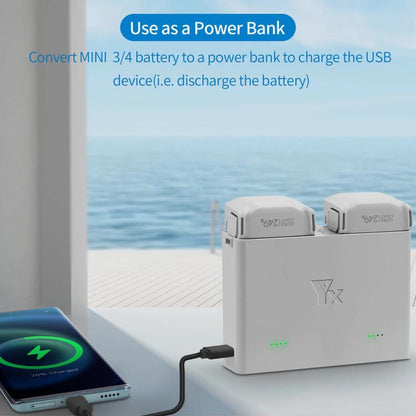 For DJI Mini 4 Pro / Mini 3 Pro / Mini 3 YX  Two-Way Charger Battery Manager(Silver) - Other by YX | Online Shopping UK | buy2fix