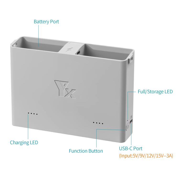 For DJI Mini 4 Pro / Mini 3 Pro / Mini 3 YX  Two-Way Charger Battery Manager(Silver) - Other by YX | Online Shopping UK | buy2fix
