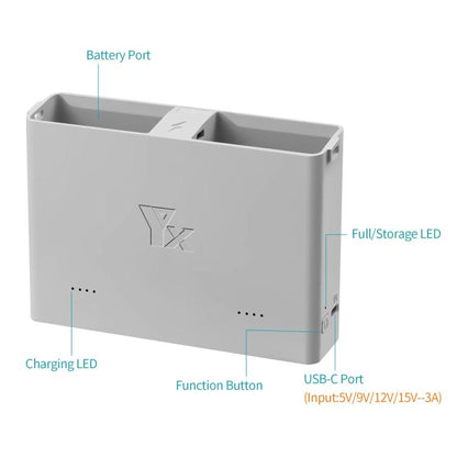 For DJI Mini 4 Pro / Mini 3 Pro / Mini 3 YX  Two-Way Charger Battery Manager(Silver) - Other by YX | Online Shopping UK | buy2fix