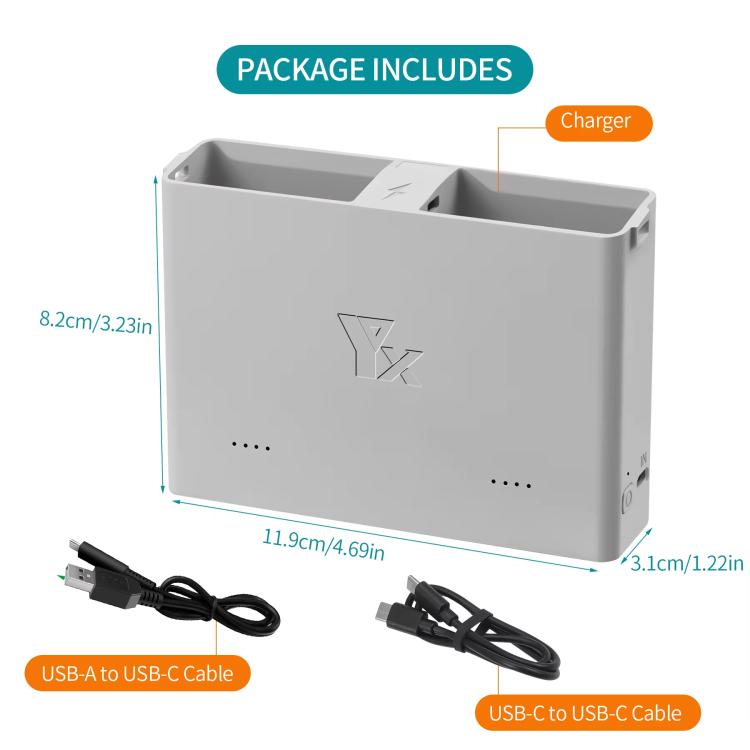 For DJI Mini 4 Pro / Mini 3 Pro / Mini 3 YX  Two-Way Charger Battery Manager(Silver) - Other by YX | Online Shopping UK | buy2fix