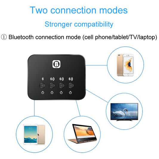 BW107 Bluetooth Adapter One To Three Audio Receiver Transmitter - Audio Receiver Transmitter by buy2fix | Online Shopping UK | buy2fix
