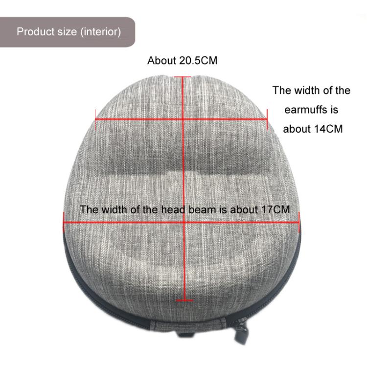 Headphones Bag For Sennheiser/Sony/Beats/Audio-Technica(Gray Woven Fabric Surface) - Other Accessories by buy2fix | Online Shopping UK | buy2fix