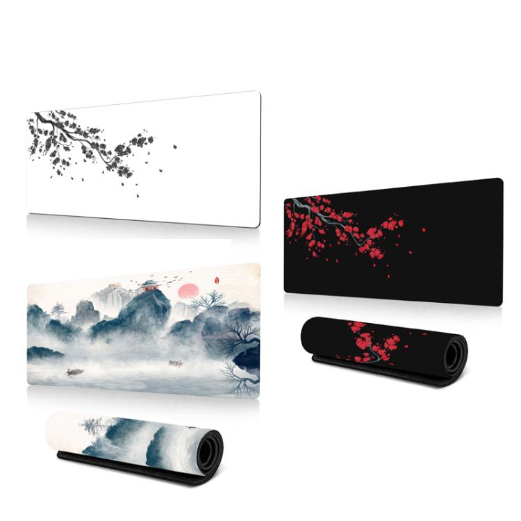 300x700x2mm Ink Painting Cherry Blossom Rubber Non-Slip Mouse Pad Desk Mat(Pattern 20) - Mouse Pads by buy2fix | Online Shopping UK | buy2fix
