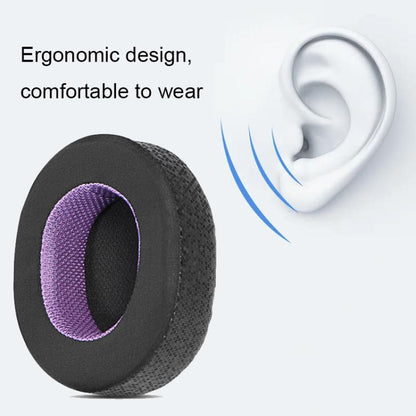 1pair Headset Sponge Earmuffs for SteelSeries Arctis Pro / Arctis 3 / 5 / 7, Color: Black Purple Ice Leather - Earmuff & Pad by buy2fix | Online Shopping UK | buy2fix