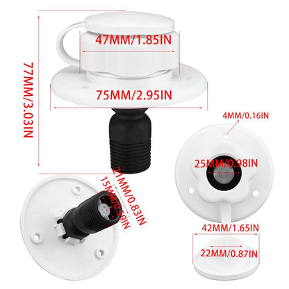 RV Ship Flange Threaded Leak-proof Water Inlet Connector Check Valve, Specifications: White 1 - Marine Accessories & Parts by buy2fix | Online Shopping UK | buy2fix