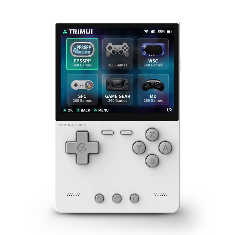 TRIMUI BRICK Open Source Pocket Console Portable Wireless Bluetooth HD Retro Arcade, Size: Standard No Card(White) - Pocket Console by TRIMUI | Online Shopping UK | buy2fix