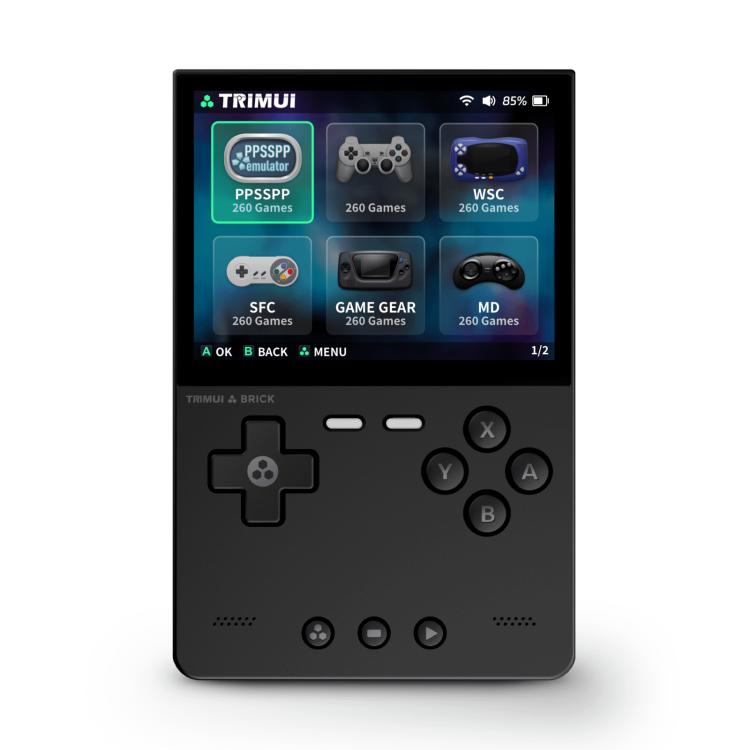 TRIMUI BRICK Open Source Pocket Console Portable Wireless Bluetooth HD Retro Arcade, Size: 64G(Black) - Pocket Console by TRIMUI | Online Shopping UK | buy2fix