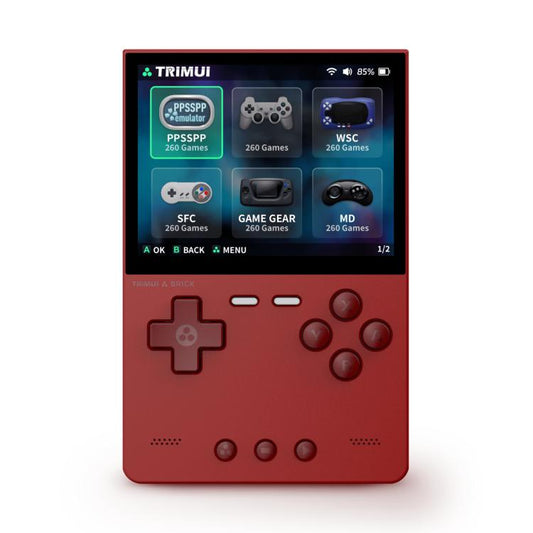 TRIMUI BRICK Open Source Pocket Console Portable Wireless Bluetooth HD Retro Arcade, Size: 64G(Red) - Pocket Console by TRIMUI | Online Shopping UK | buy2fix